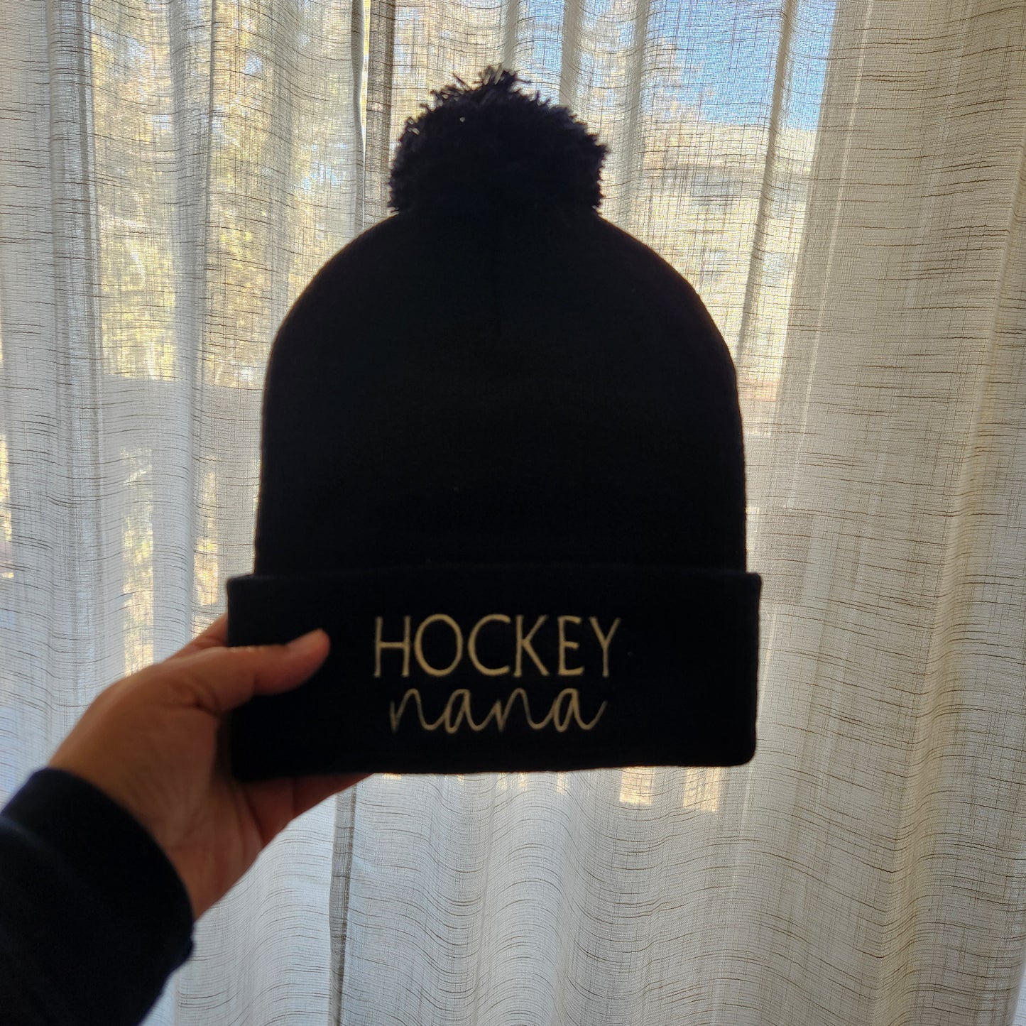 Personalized Unisex Embroidered Hockey Beanie Made to Order