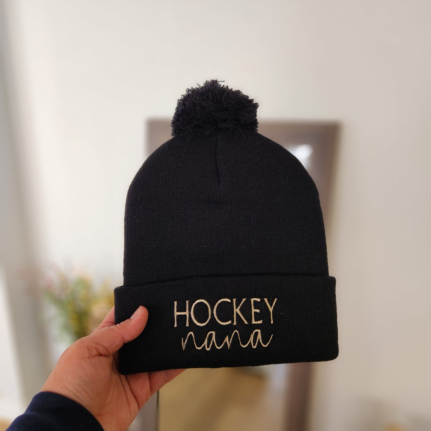 Personalized Unisex Embroidered Hockey Beanie Made to Order