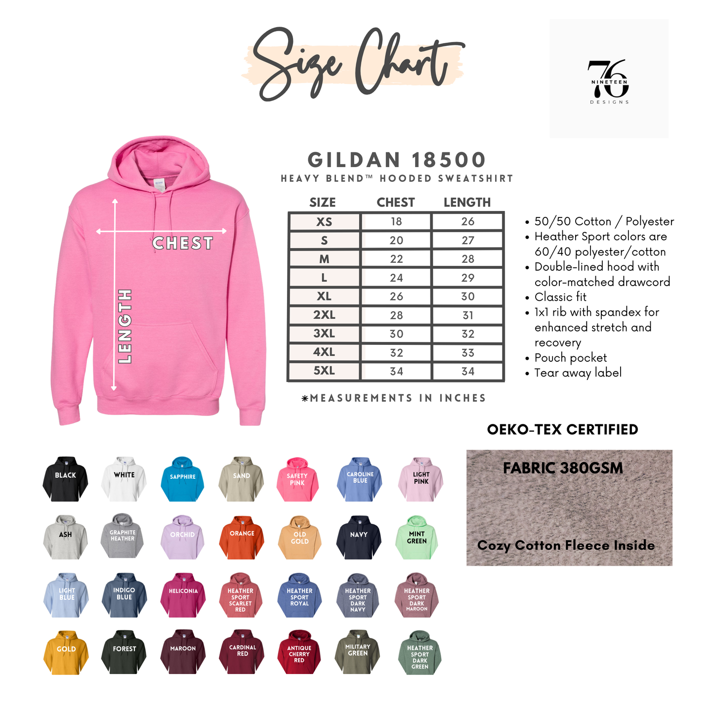 Embroidered Coffee Ghosts Hoodie