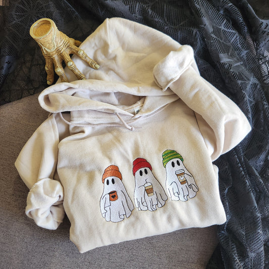 Embroidered Coffee Ghosts Crew