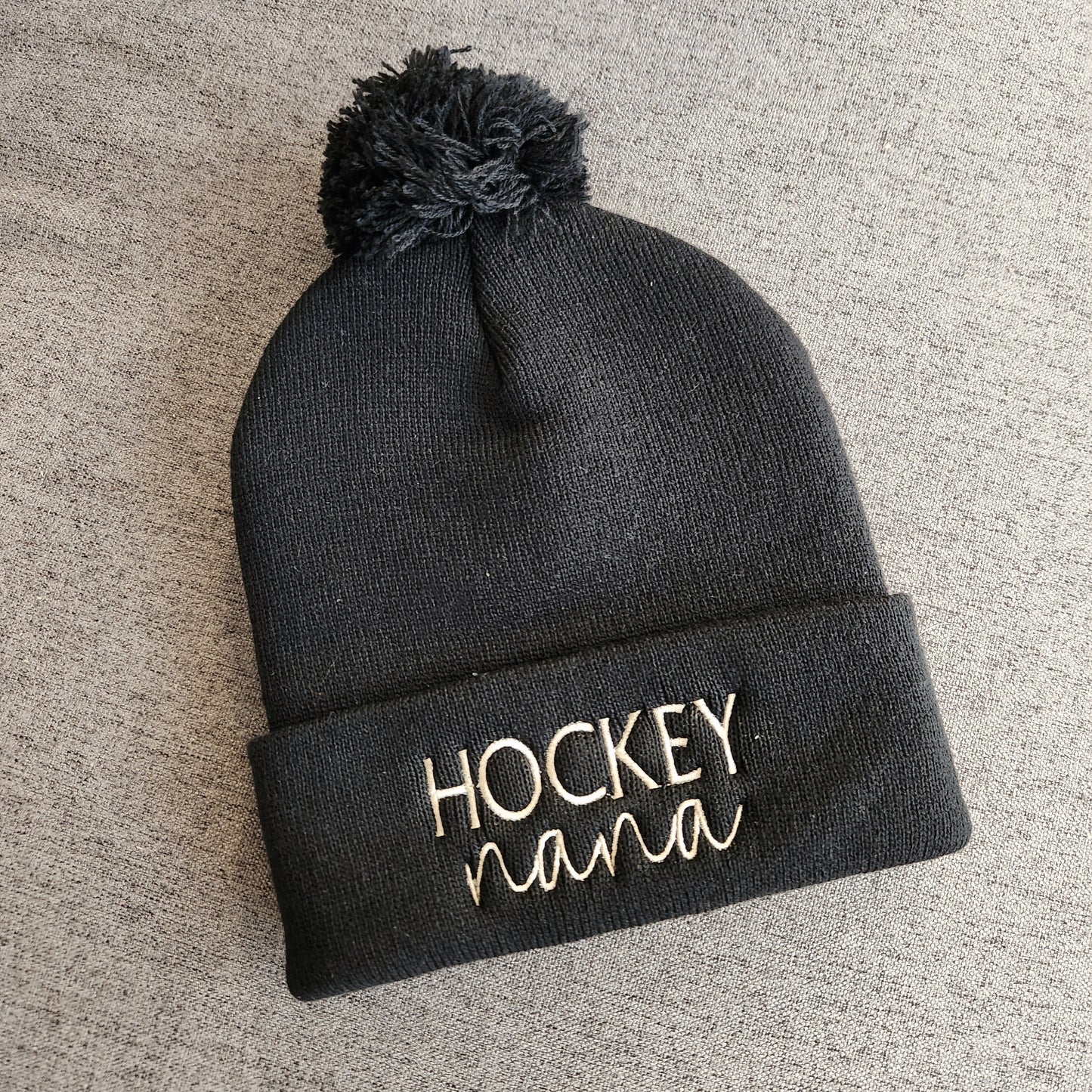 Personalized Unisex Embroidered Hockey Beanie Made to Order