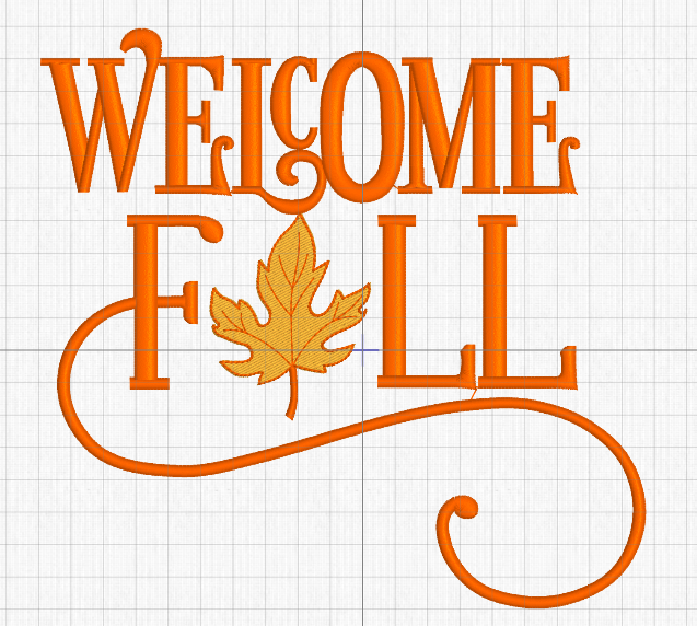 Welcome Fall - Made to Order Embroidered Kitchen Towel