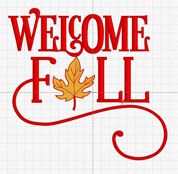 Welcome Fall - Made to Order Embroidered Kitchen Towel