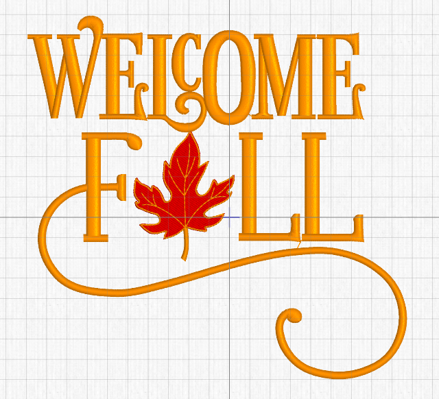 Welcome Fall - Made to Order Embroidered Kitchen Towel