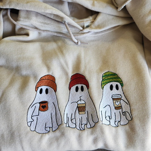 Embroidered Coffee Ghosts Crew